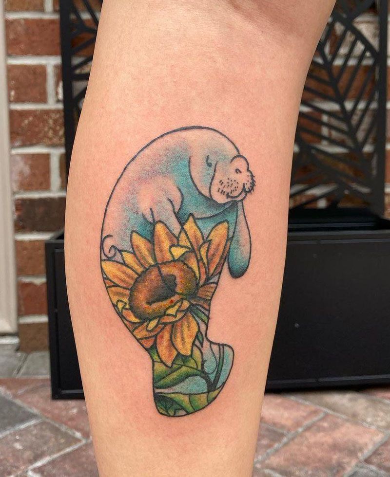 30 Cute Manatee Tattoos You Must Love