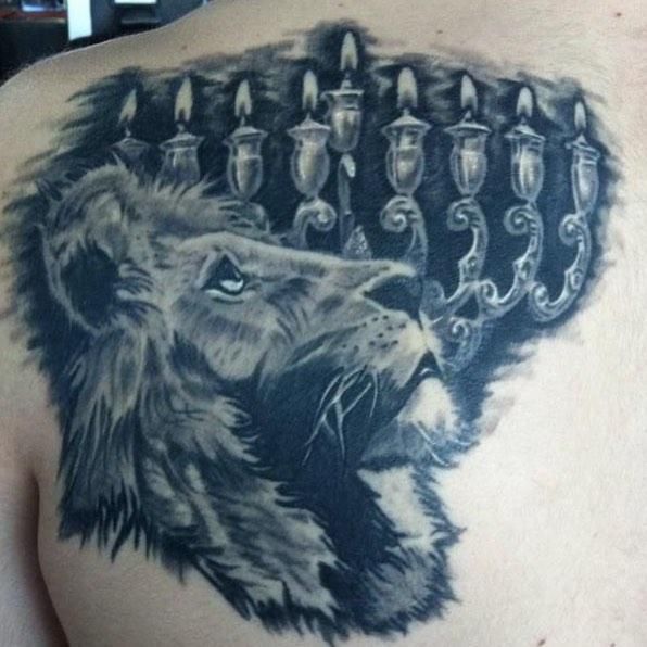 16 Unique Menorah Tattoos You Can Copy