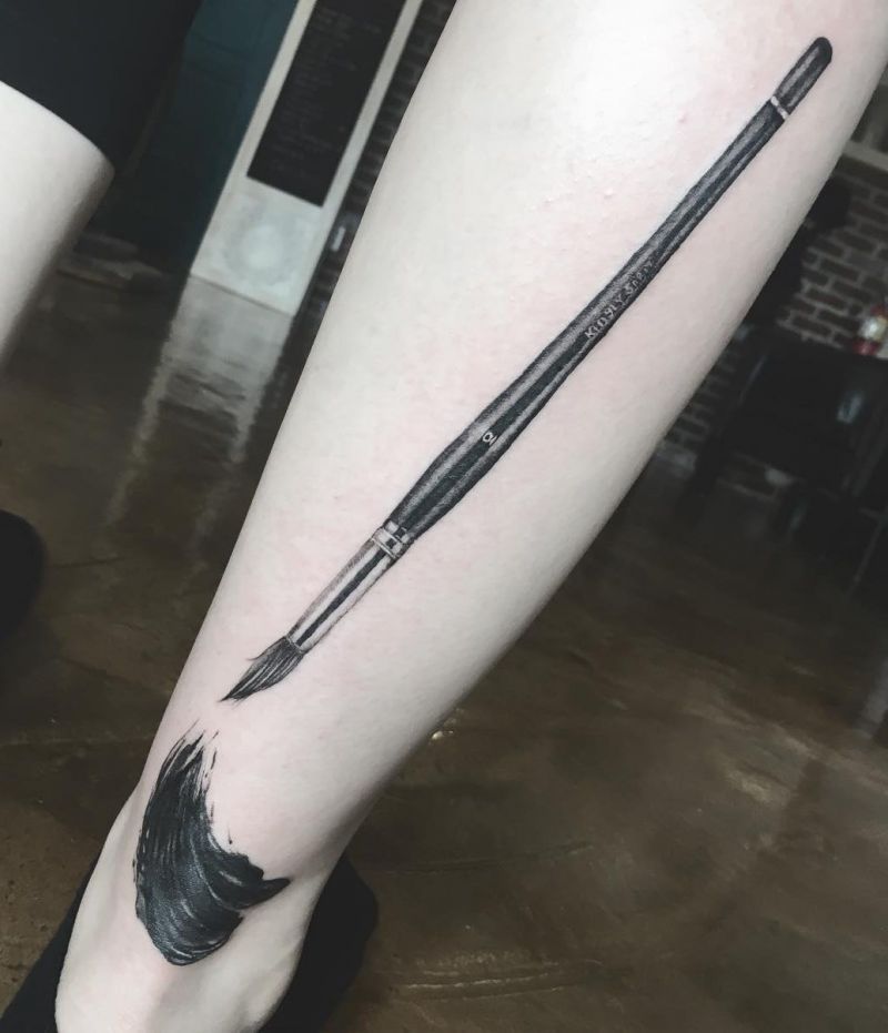 30 Elegant Paintbrush Tattoos You Can Copy