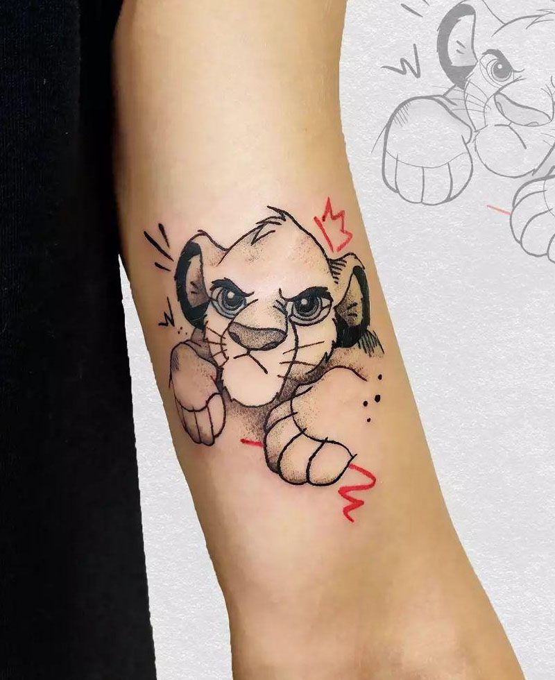 30 Cute Simba Tattoos You Must Love