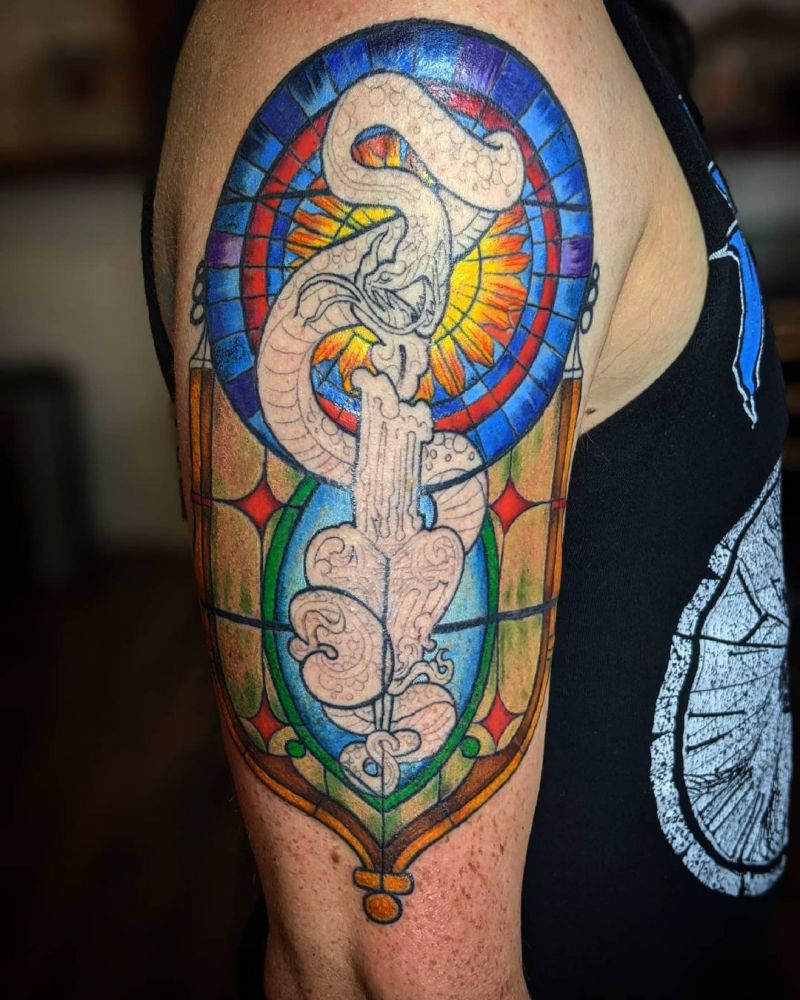 30 Unique Stained Glass Tattoos You Must Try