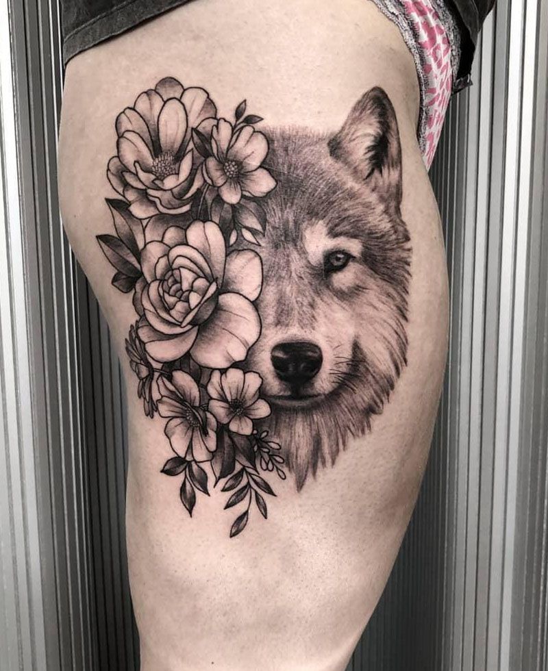 30 Unique Half Wolf Tattoos You Must Love