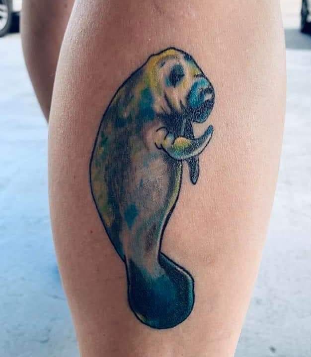 30 Cute Manatee Tattoos You Must Love