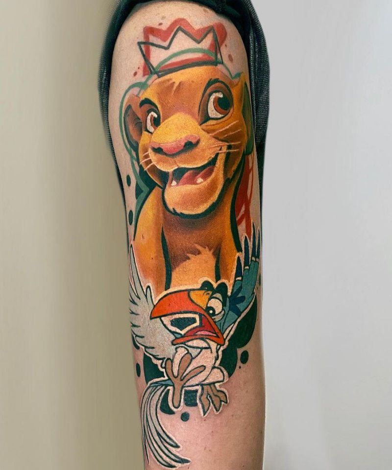 30 Cute Simba Tattoos You Must Love