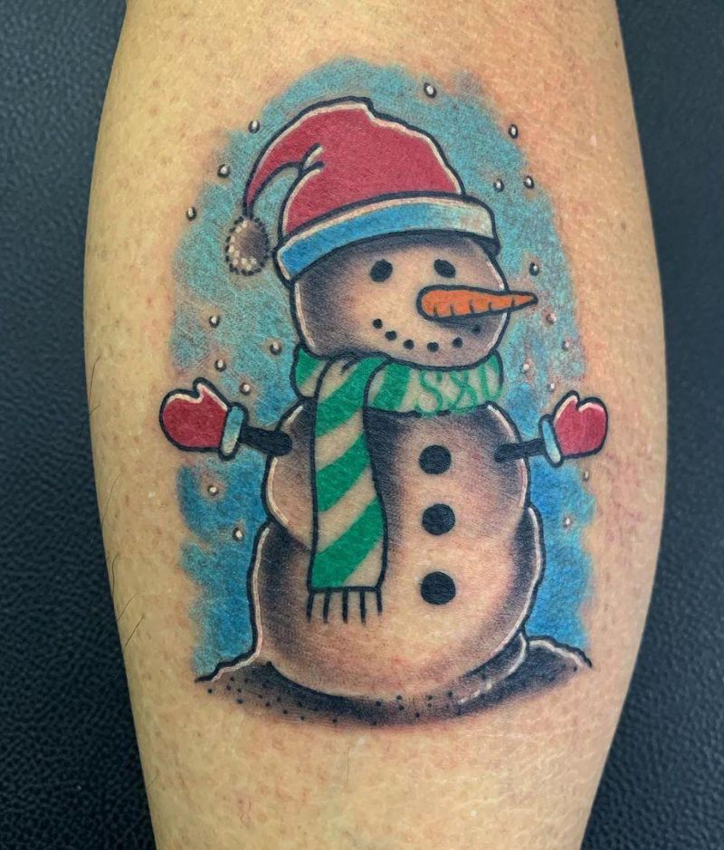 30 Unique Snowman Tattoos You Can Copy