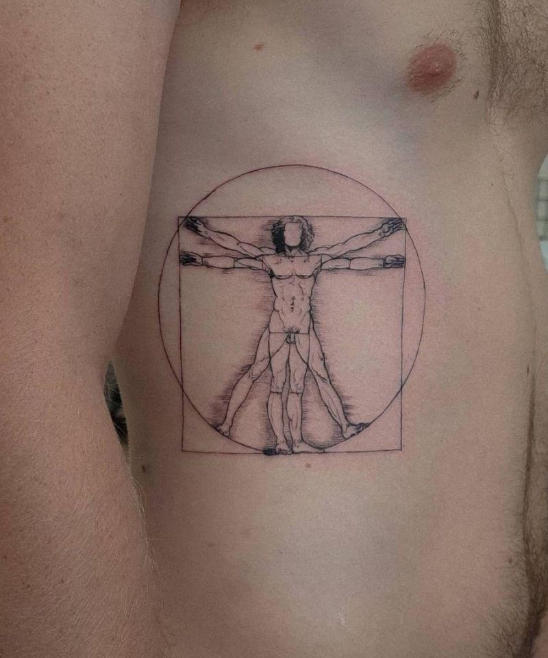 30 Unique Vitruvian Man Tattoos for Your Inspiration