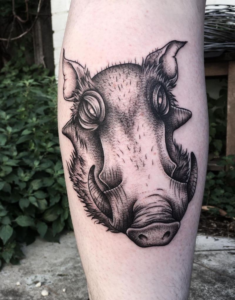 30 Unique Warthog Tattoos You Must Try