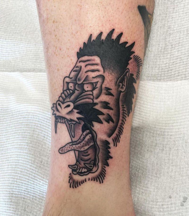 30 Unique Baboon Tattoos You Can Copy