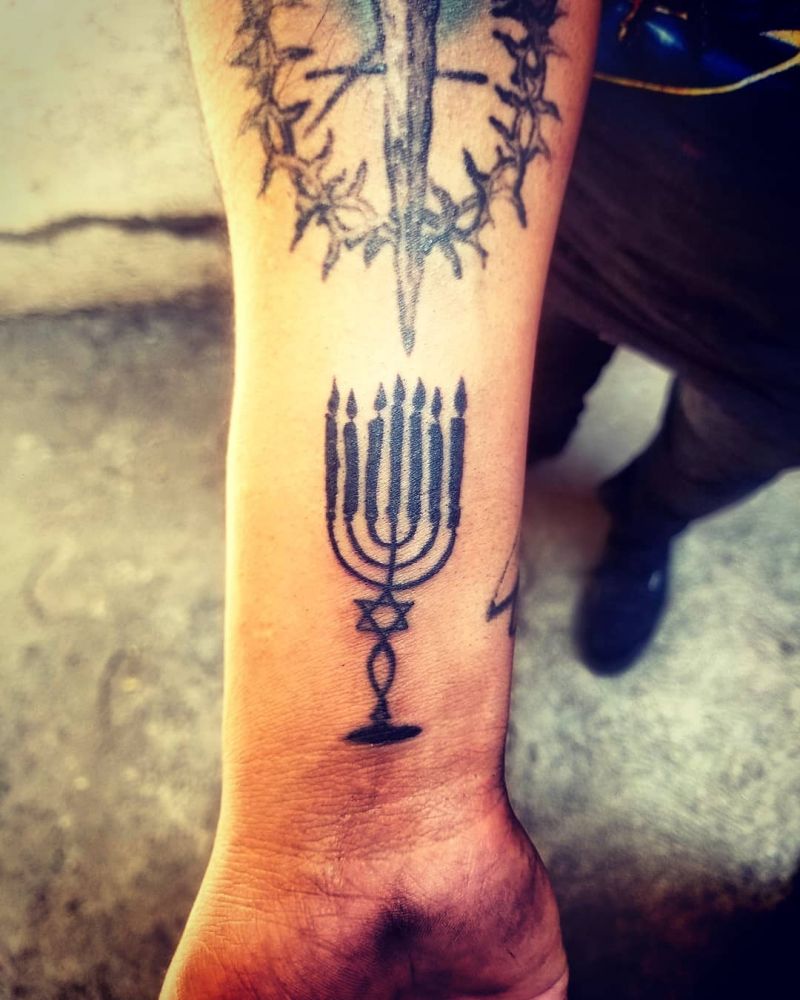 16 Unique Menorah Tattoos You Can Copy