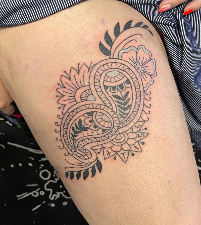 30 Unique Paisley Tattoos for Your Inspiration