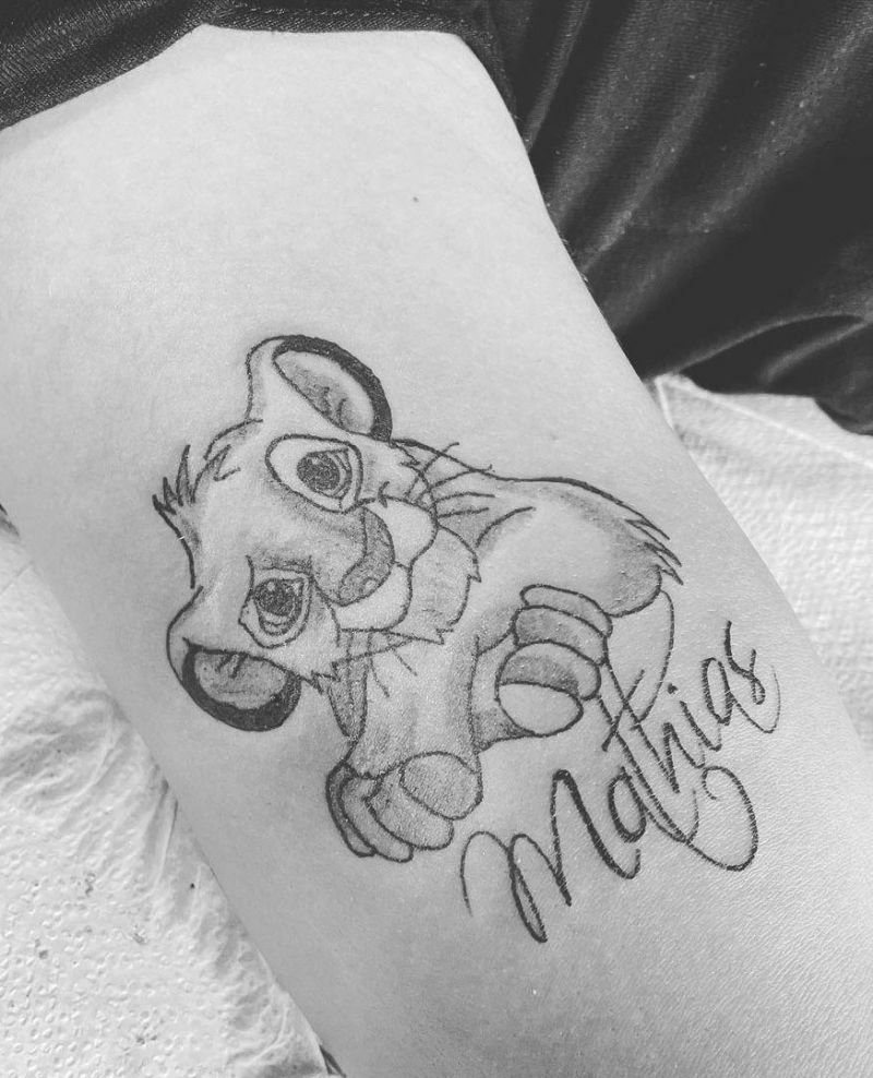 30 Cute Simba Tattoos You Must Love