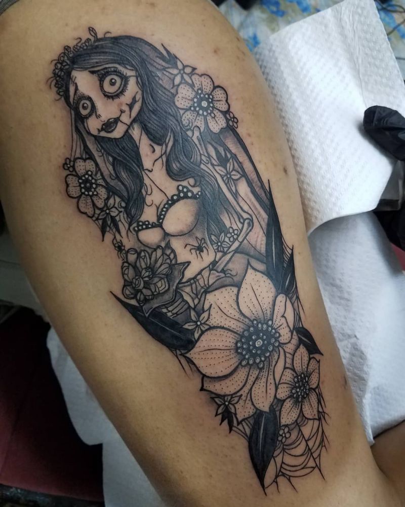 30 Unique Corpse Bride Tattoos You Will Love