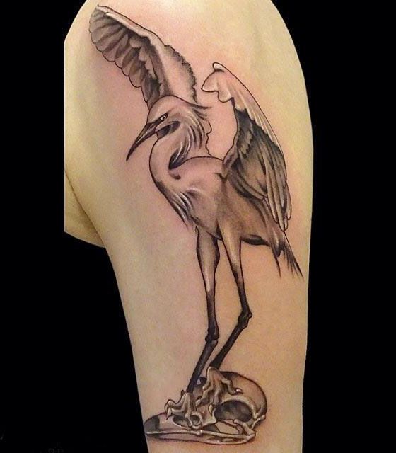 30 Pretty Egret Tattoos You Must Love