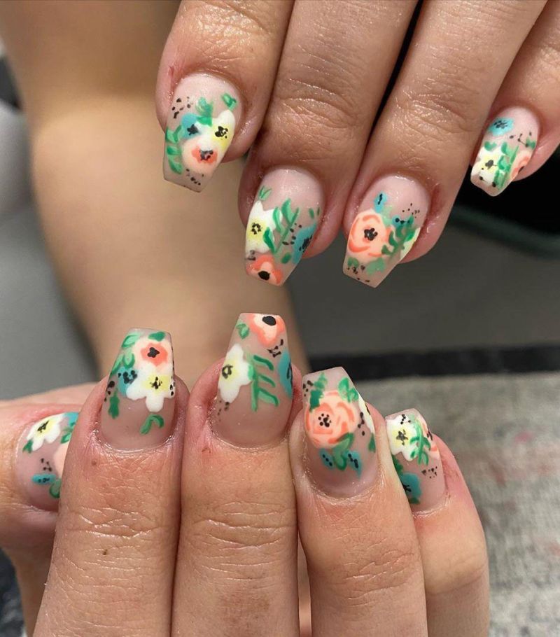 30 Pretty Floral Nail Art Designs You Must Try