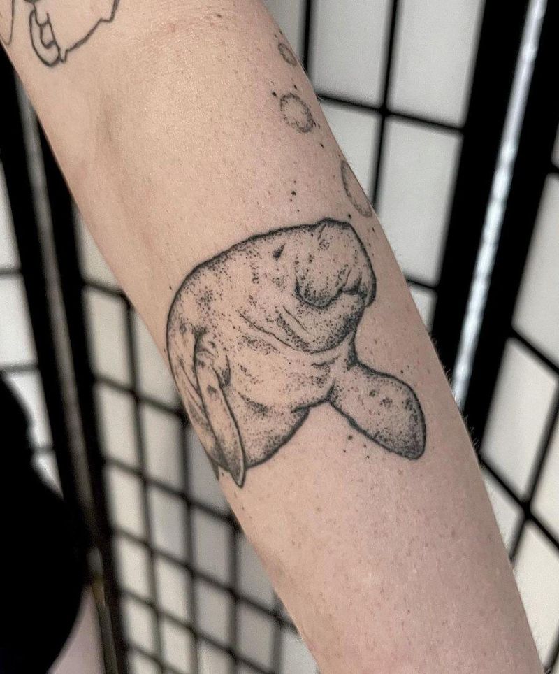 30 Cute Manatee Tattoos You Must Love