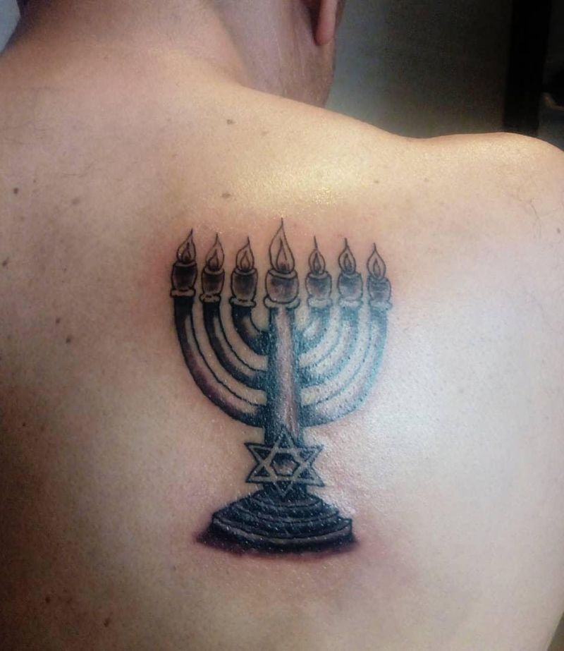 16 Unique Menorah Tattoos You Can Copy