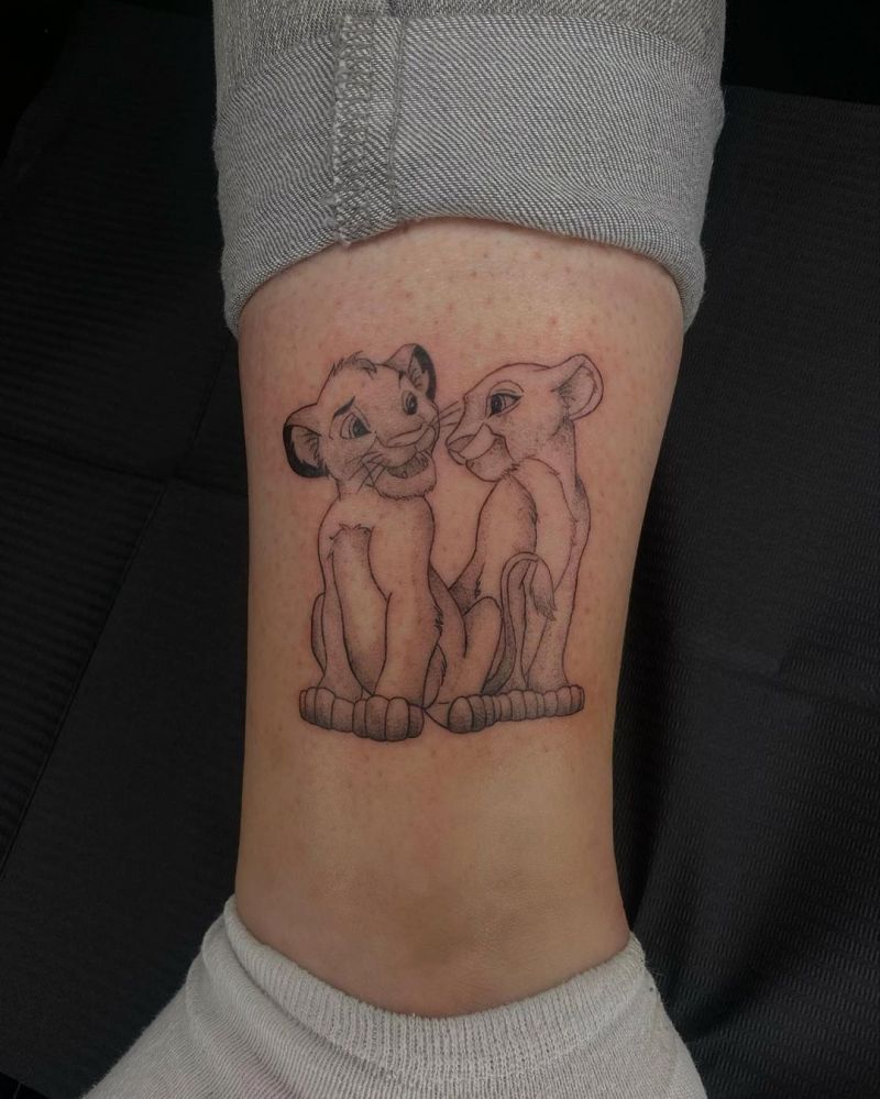 30 Cute Simba Tattoos You Must Love