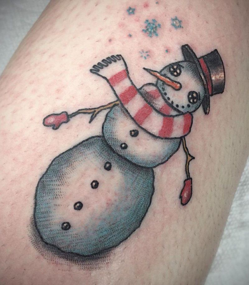 30 Unique Snowman Tattoos You Can Copy