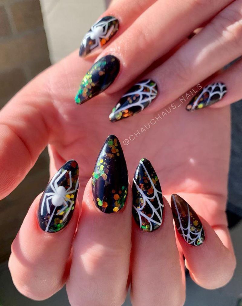 30 Spider Web Nail Art Designs for Halloween