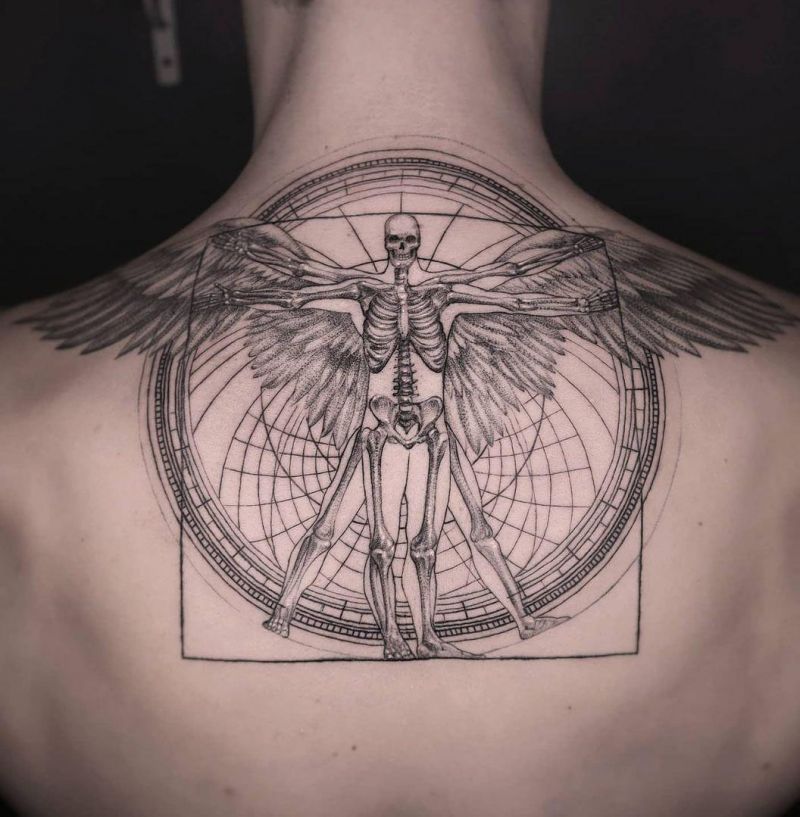 30 Unique Vitruvian Man Tattoos for Your Inspiration