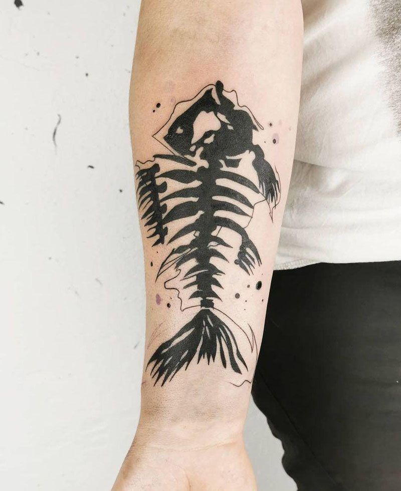 30 Unique Fishbone Tattoos You Can Copy