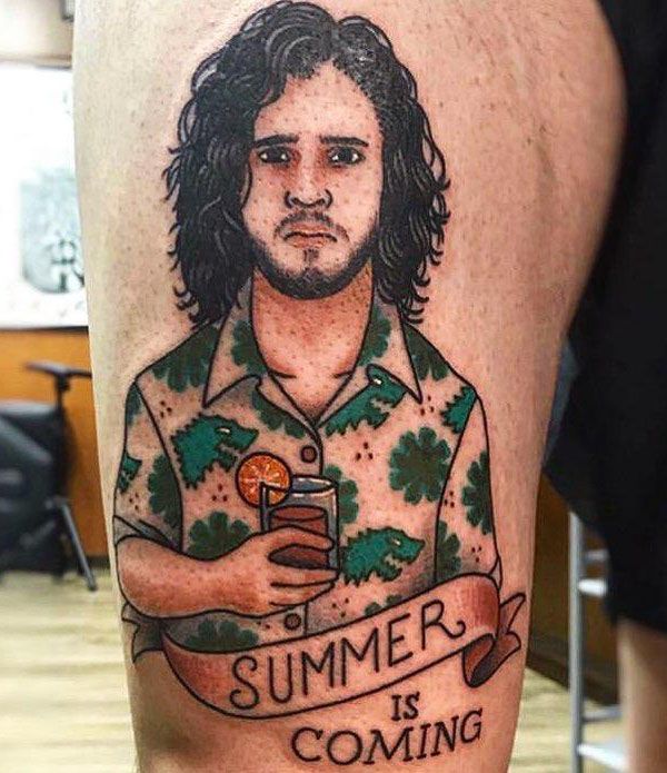 30 Great Jon Snow Tattoos to Inspire You