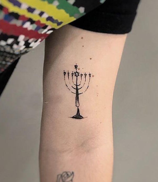 16 Unique Menorah Tattoos You Can Copy