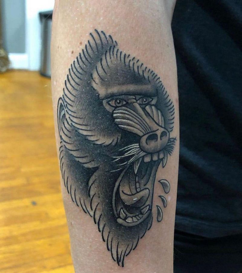 30 Unique Baboon Tattoos You Can Copy