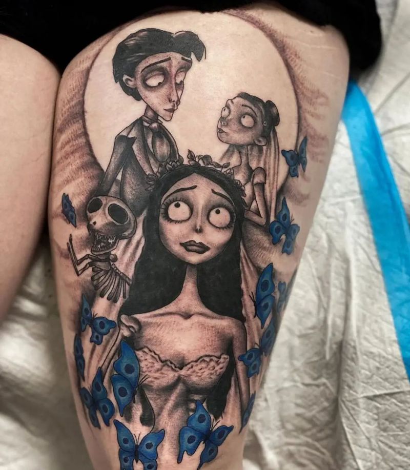 30 Unique Corpse Bride Tattoos You Will Love