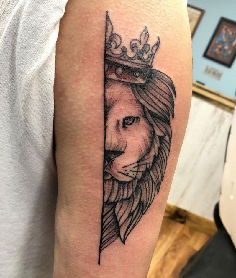 30 Pretty Half Lion Tattoos You Must Try