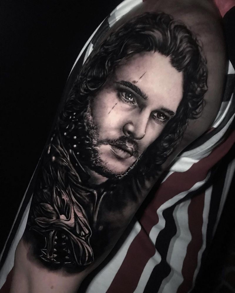 30 Great Jon Snow Tattoos to Inspire You