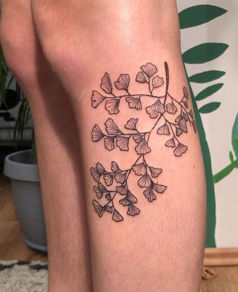 30 Pretty Maidenhair Fern Tattoos You Must Love