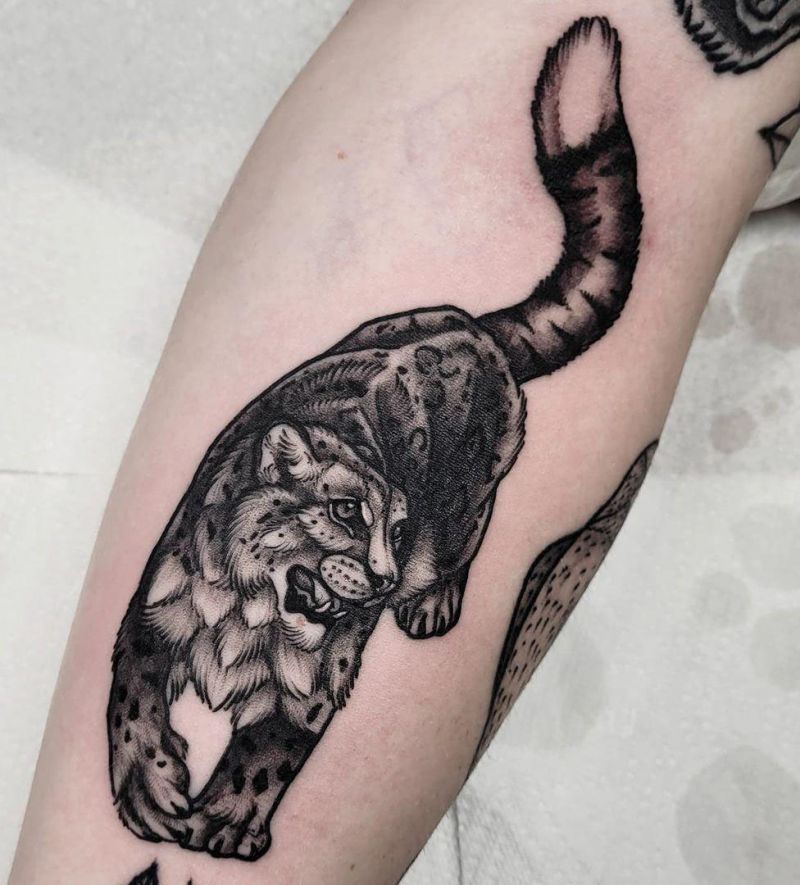 30 Gorgeous Snow Leopard Tattoos You Can Copy