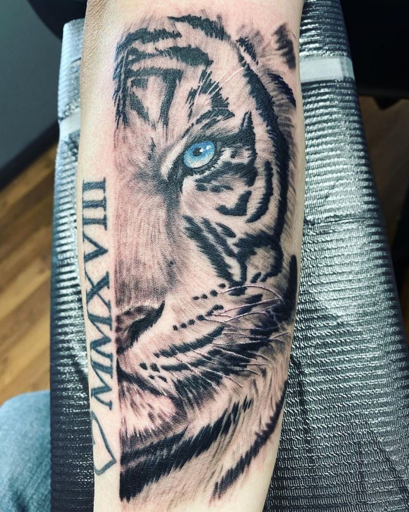 30 Pretty White Tiger Tattoos You Can Copy