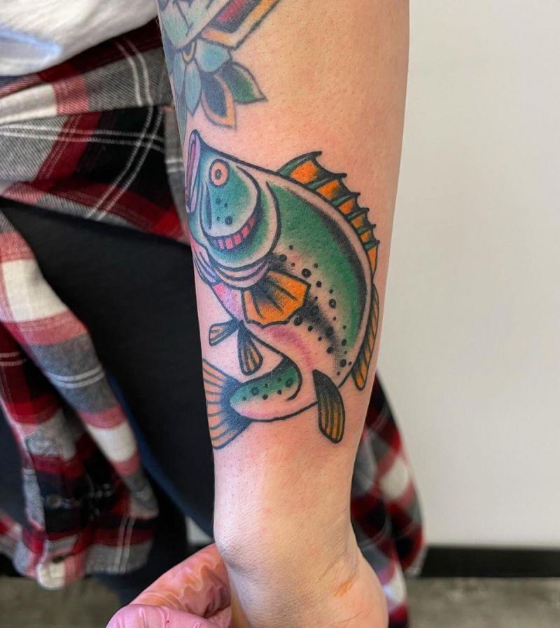 30 Unique Bass Fish Tattoos to Inspire You