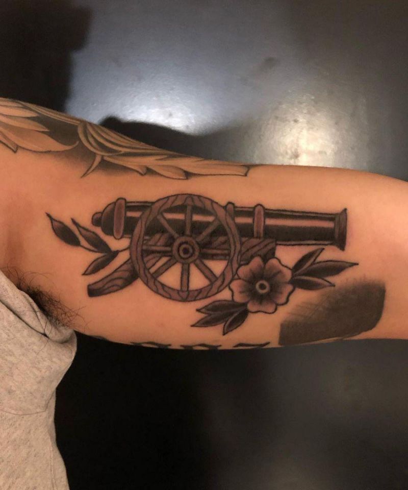 30 Great Cannon Tattoos You Can Copy