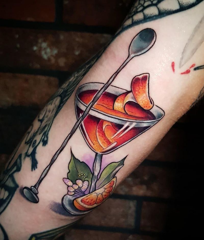 30 Pretty Cocktail Tattoos You Can Copy