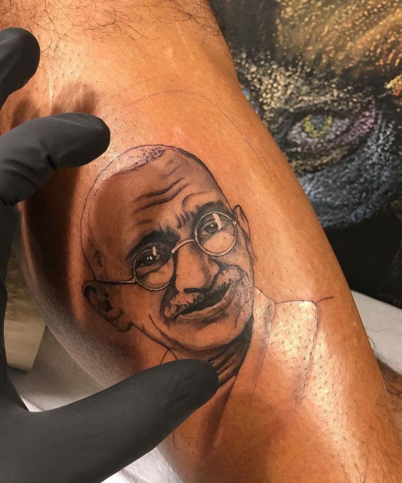 30 Gorgeous Gandhi Tattoos to Inspire You