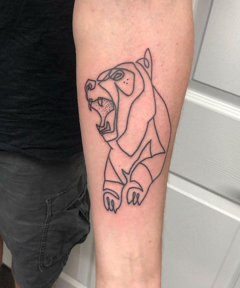 30 Pretty Geometric Bear Tattoos Make You Attractive