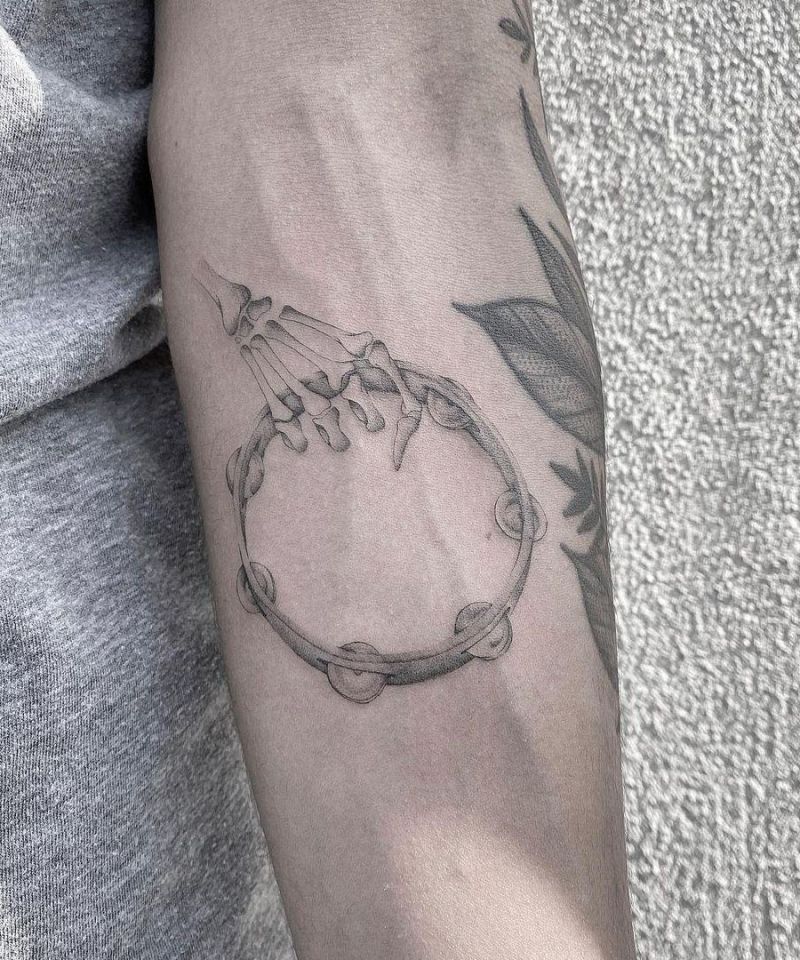 25 Pretty Tambourine Tattoos You Must Love