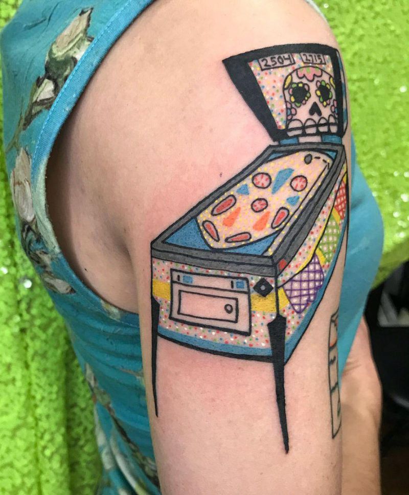 30 Unique Pinball Tattoos You Must Love