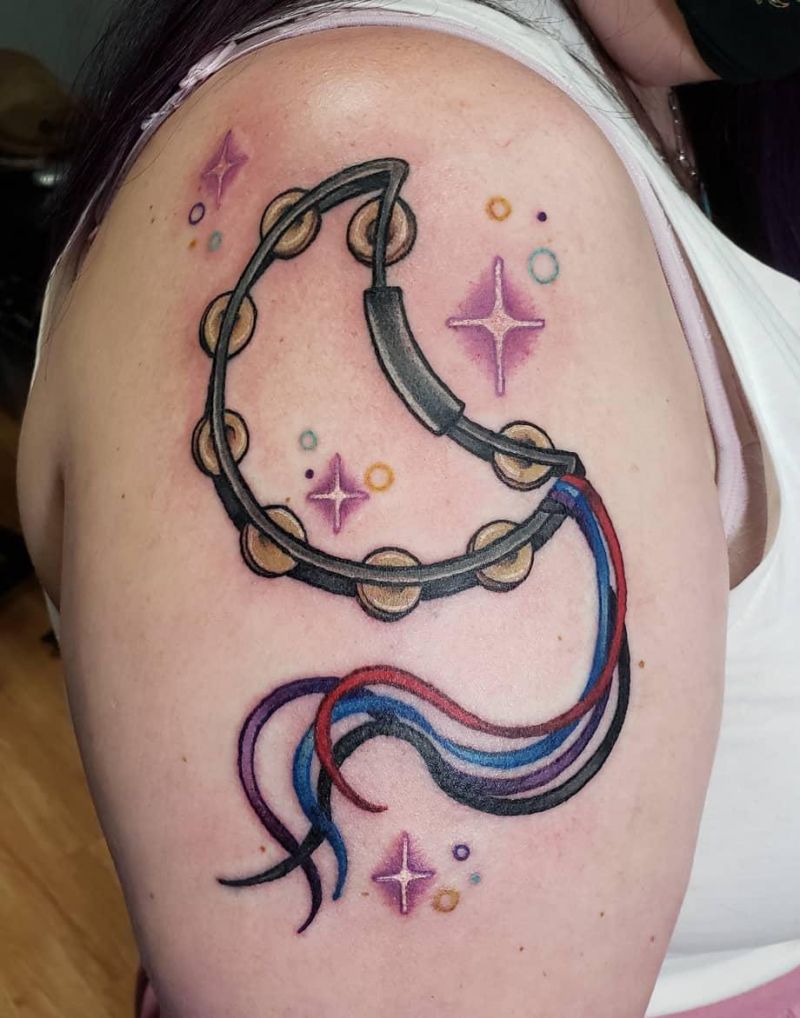 25 Pretty Tambourine Tattoos You Must Love