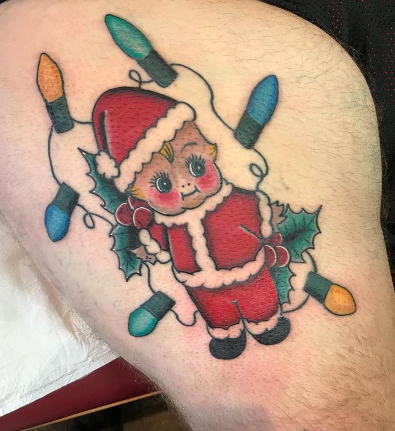 20 Pretty Christmas Lights Tattoos Make You Attractive