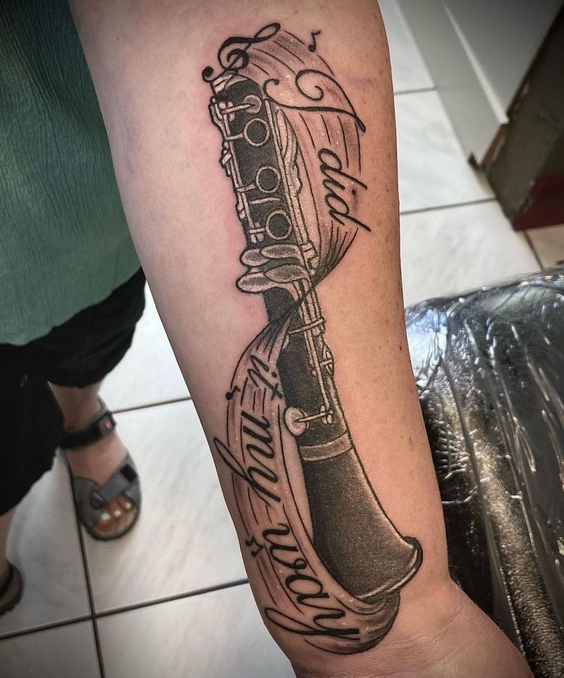 30 Unique Clarinet Tattoos You Must Love