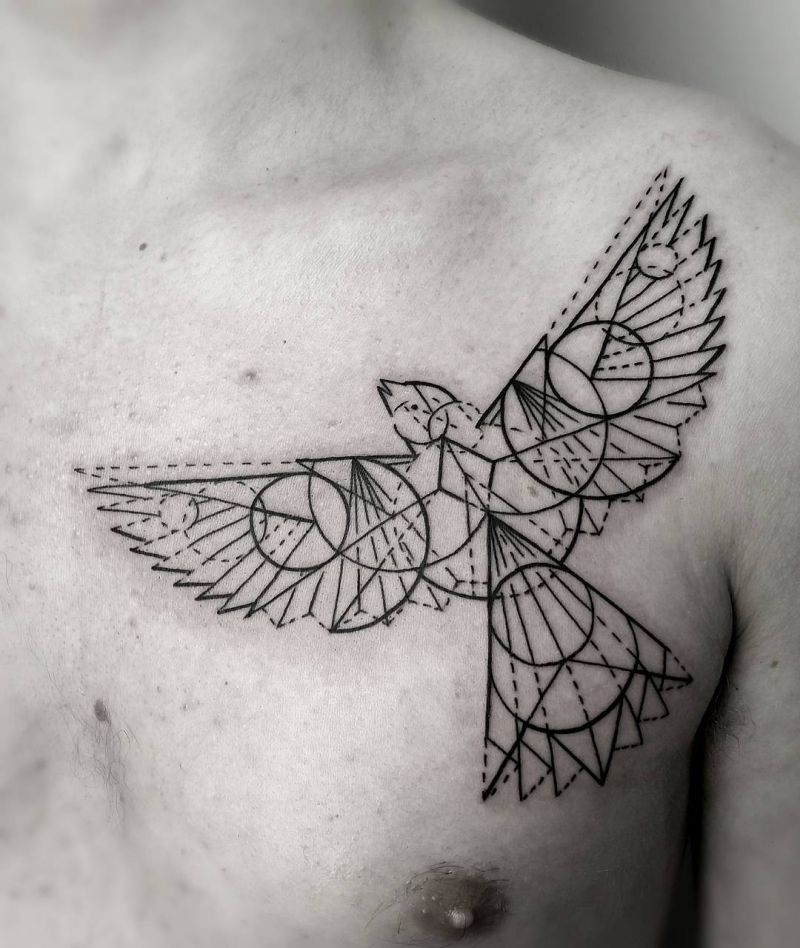 30 Unique Geometric Bird Tattoos You Can Copy