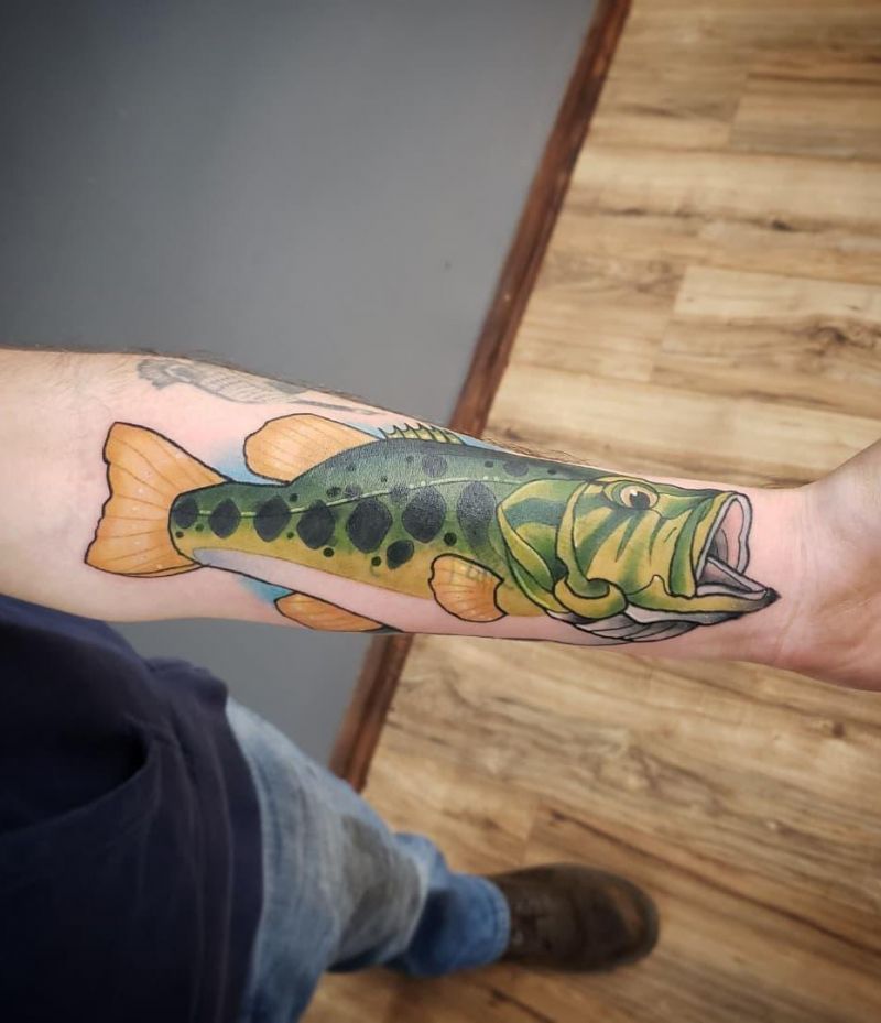 30 Unique Bass Fish Tattoos to Inspire You