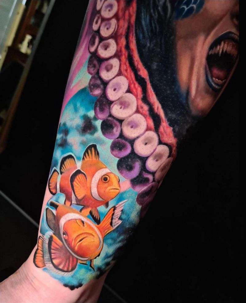 30 Cute Clownfish Tattoos You Must Love