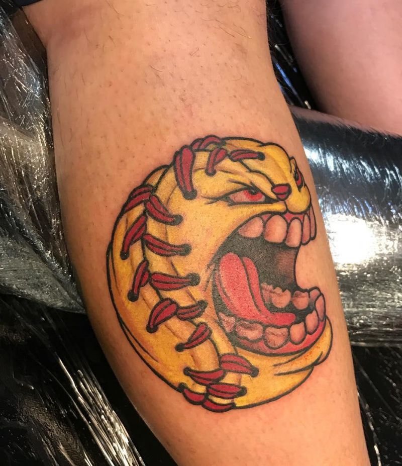 30 Great Softball Tattoos You Will Love