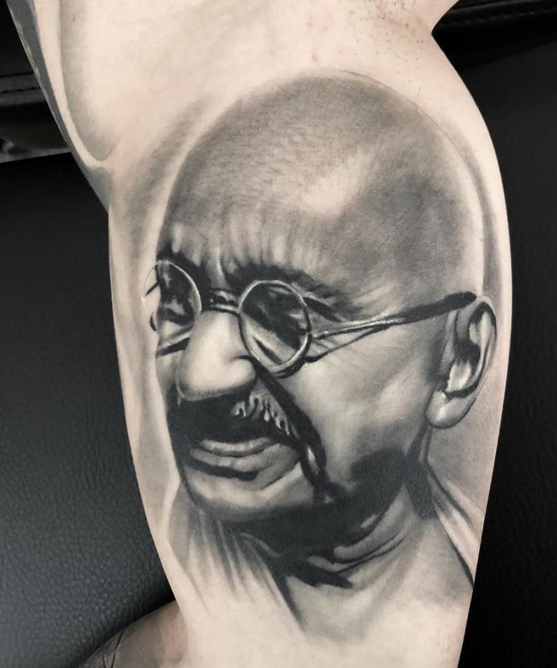 30 Gorgeous Gandhi Tattoos to Inspire You