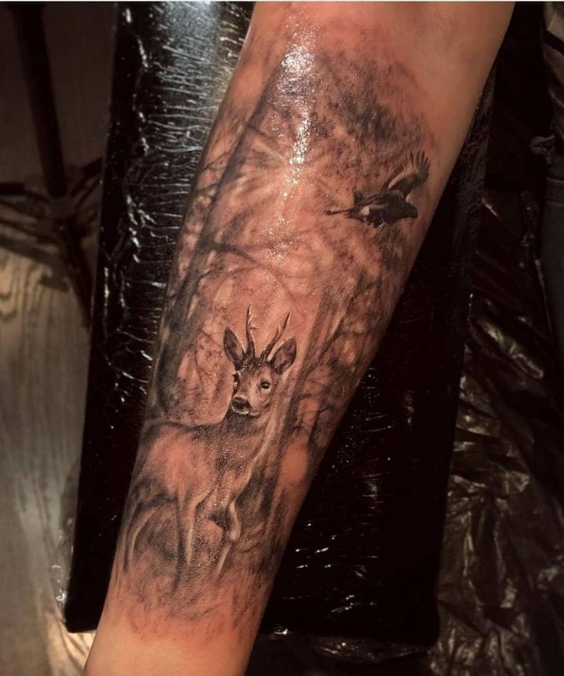 30 Unique Roe Deer Tattoos For Your Inspiration